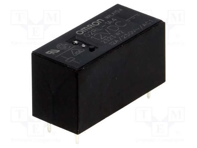 Relé: Eletromagnético, Spst-No, Ubobina : 12vdc, 12a/250vac, Pcb