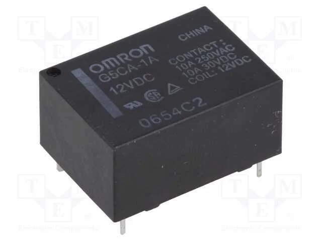 Relé: Eletromagnético, Spst-No, Ubobina : 12vdc, 10a/250vac, Pcb