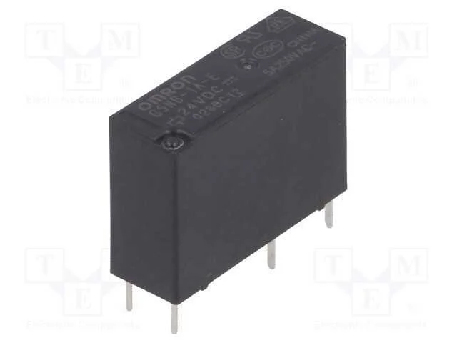 Relé: Eletromagnético, Spst-No, Ubobina : 24vdc, 5a/250vac, Pcb