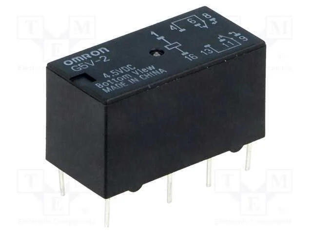 Relé: eletromagnético, DPDT, Ubobina : 4,5VDC, Ic.
