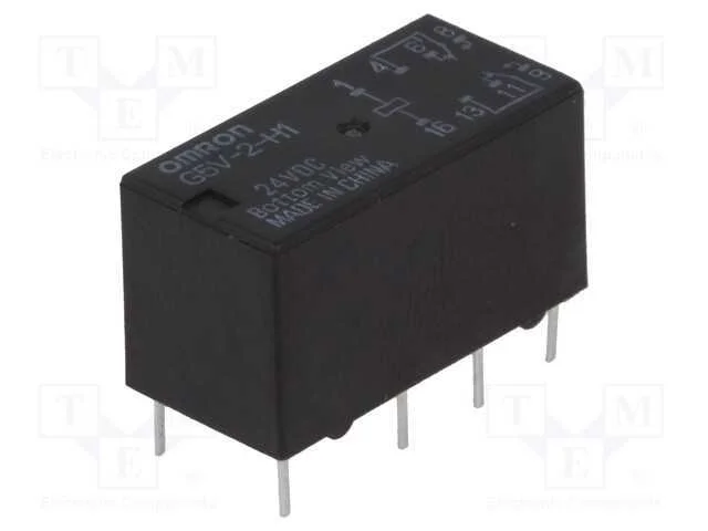 Relé: Eletromagnético, Dpdt, Ubobina : 24vdc, Icontactos Max: 2a