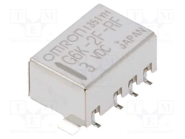 Relé: Eletromagnético, Dpdt, Ubobina : 3vdc, Icontactos Max: 1a