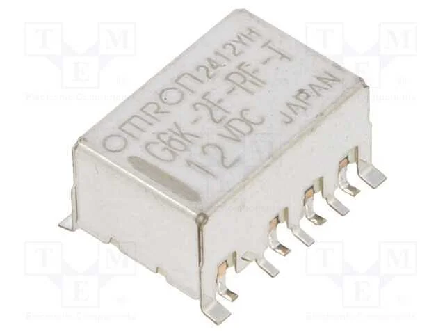 Relé: Eletromagnético, Dpdt, Ubobina : 12vdc, Icontactos Max: 1a