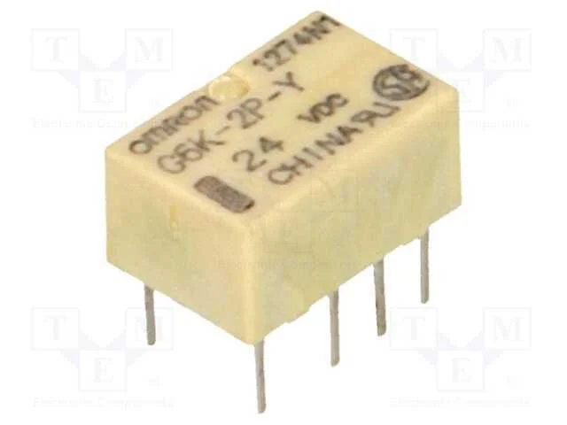 Relé: Eletromagnético, Dpdt, Ubobina : 24vdc, Icontactos Max: 1a