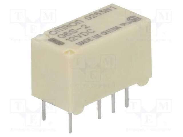 Relé: Eletromagnético, Dpdt, Ubobina : 12vdc, Icontactos Max: 2a