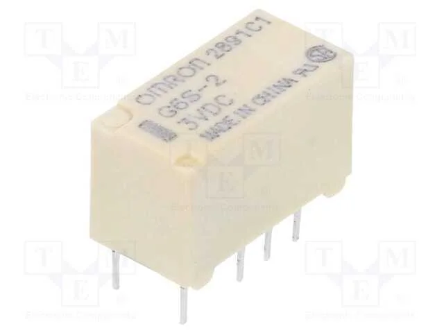 Relé: Eletromagnético, Dpdt, Ubobina : 3vdc, Icontactos Max: 2a
