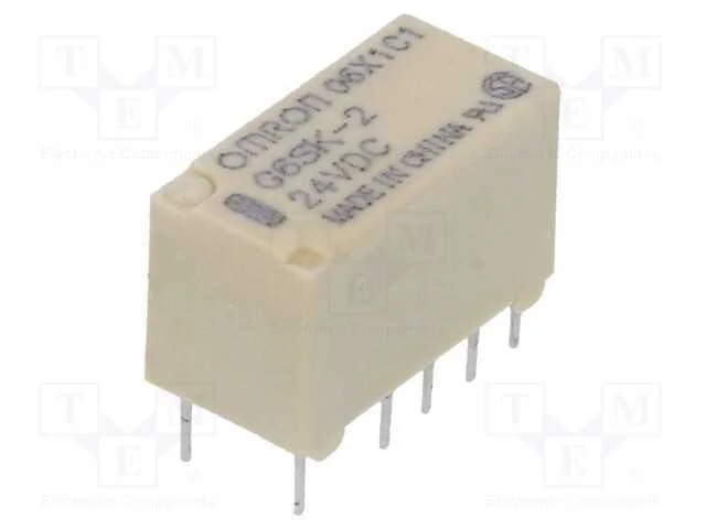 Relé: Eletromagnético, Dpdt, Ubobina : 24vdc, Icontactos Max: 2a