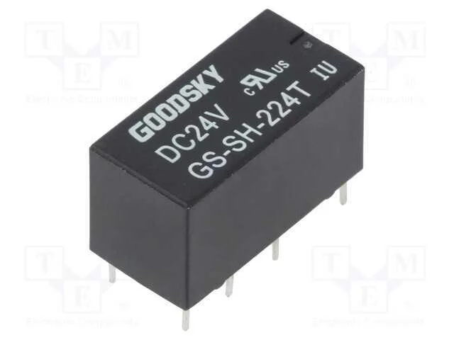 Relé: Eletromagnético, Dpdt, Ubobina : 24vdc, 2a, 1a/120vac, Pcb