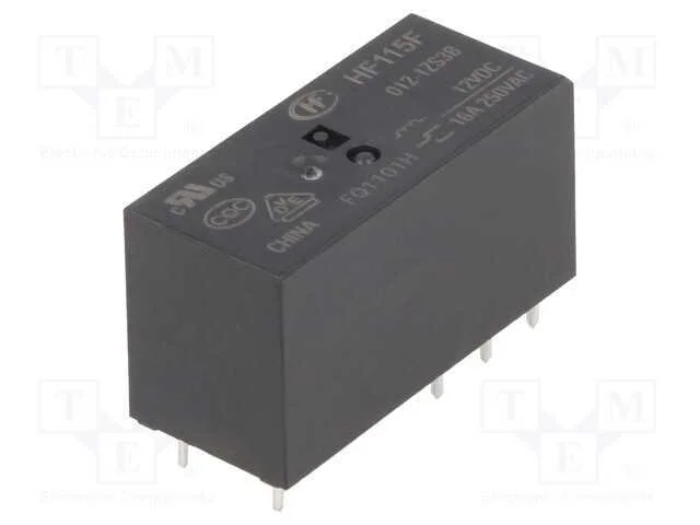 Relé: Eletromagnético, Spdt, Ubobina : 12vdc, 16a, 16a/250vac, Pcb