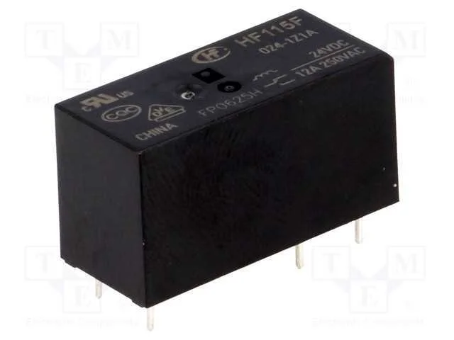 Relé: Eletromagnético, Spdt, Ubobina : 24vdc, 12a, 12a/250vac, Pcb