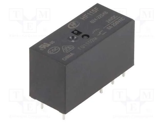 Relé: Eletromagnético, Dpdt, Ubobina : 24vdc, 8a, 8a/250vac, Pcb