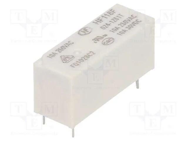 Relé: Eletromagnético, Spdt, Ubobina : 24vdc, 10a, 10a/250vac, Pcb