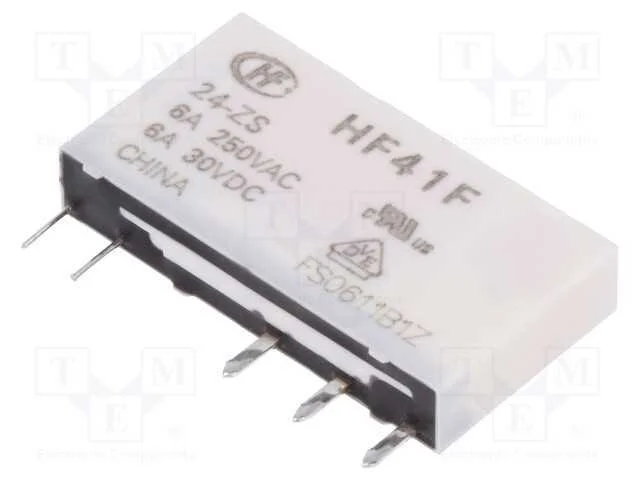 Relé: Eletromagnético, Spdt, Ubobina : 24vdc, 6a, 6a/250vac, Pcb
