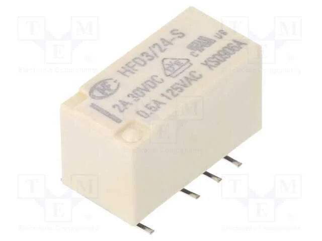 Relé: Eletromagnético, Dpdt, Ubobina : 24vdc, 2a, 0,5a/125vac, Pcb