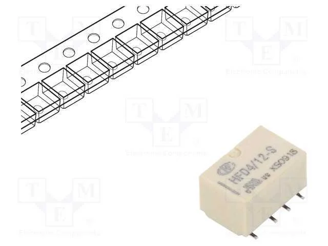 Relé: Eletromagnético, Dpdt, Ubobina : 12vdc, 2a, 0,5a/125vac, Pcb