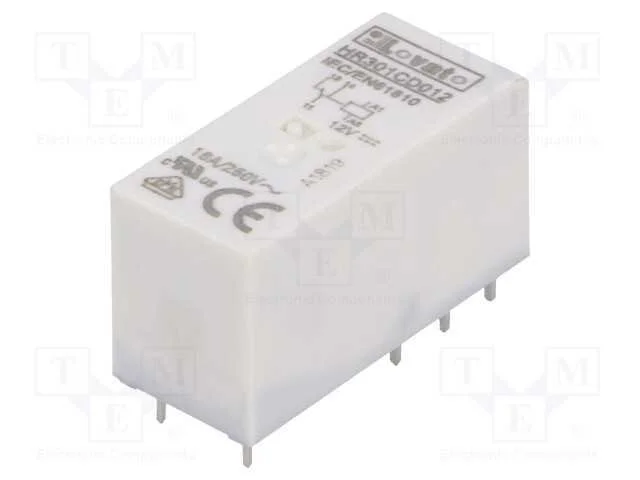 Relé: Eletromagnético, Spdt, Ubobina : 12vdc, 16a, 16a/250vac, Base