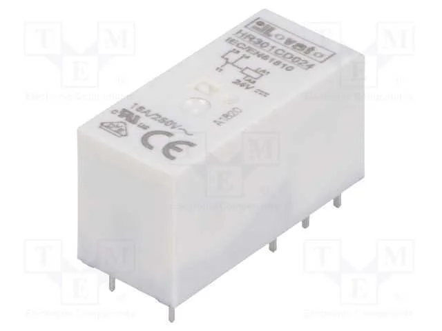 Relé: Eletromagnético, Spdt, Ubobina : 24vdc, 16a, 16a/250vac, Base
