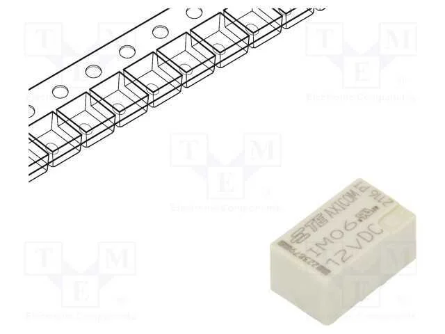 Relé: eletromagnético, DPDT, Ubobina : 12VDC, 2A,.