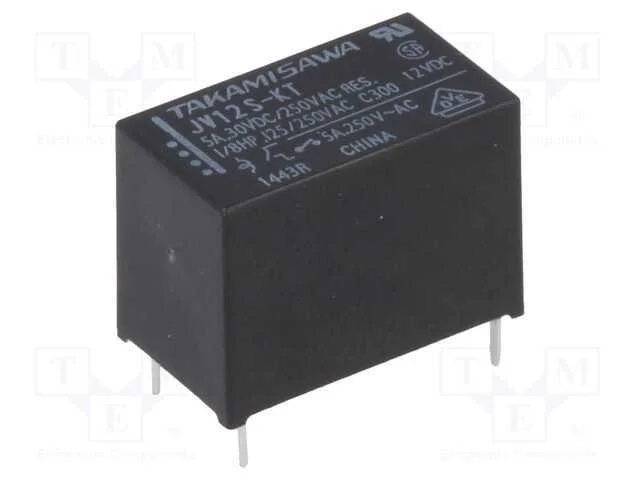 Relé: Eletromagnético, Spst-No, Ubobina : 12vdc, 5a, 5a/250vac