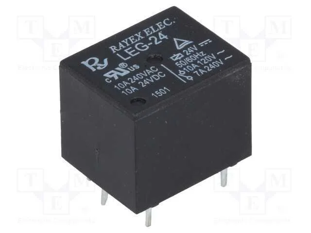 Rel&eacute;: Eletromagn&eacute;tico, Spdt, Ubobina : 24vdc, Icontactos Max: 10a