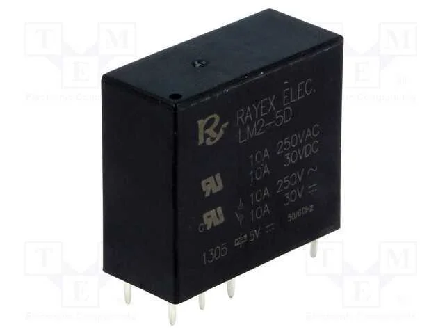 Relé: eletromagnético, DPDT, Ubobina : 5VDC, Icon.