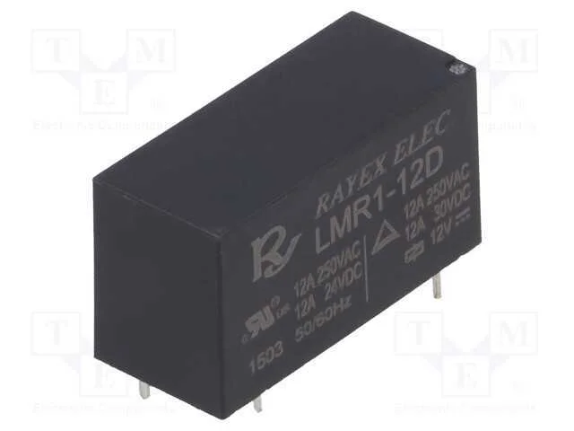 Relé: Eletromagnético, Spdt, Ubobina : 12vdc, 12a, 12a/250vac, Pcb