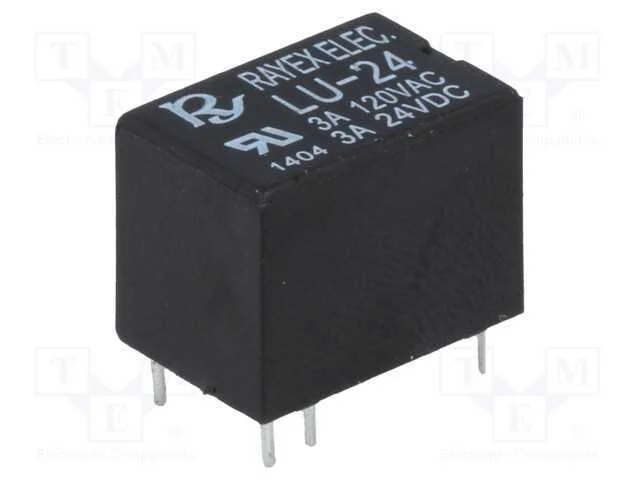 Relé: Eletromagnético, Spdt, Ubobina : 24vdc, Icontactos Max: 3a
