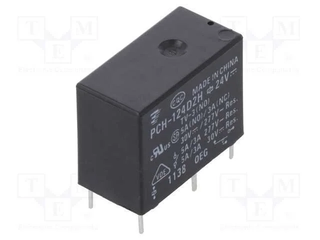 Relé: Eletromagnético, Spdt, Ubobina : 24vdc, 10a, 5a/277vac, Tht