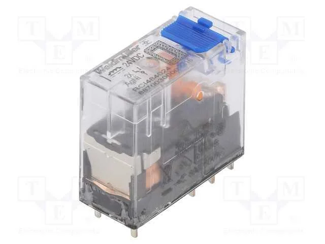 Relé: Eletromagnético, Dpdt, Ubobina : 24vdc, Icontactos Max: 8a