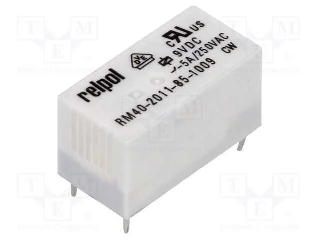 Relé: Eletromagnético, Spdt, Ubobina : 9vdc, 5a, 5a/250vac, Pcb