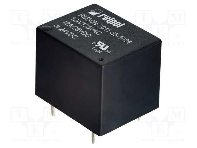 Relé: Eletromagnético, Spdt, Ubobina : 24vdc, 12a, 12a/125vac, Pcb