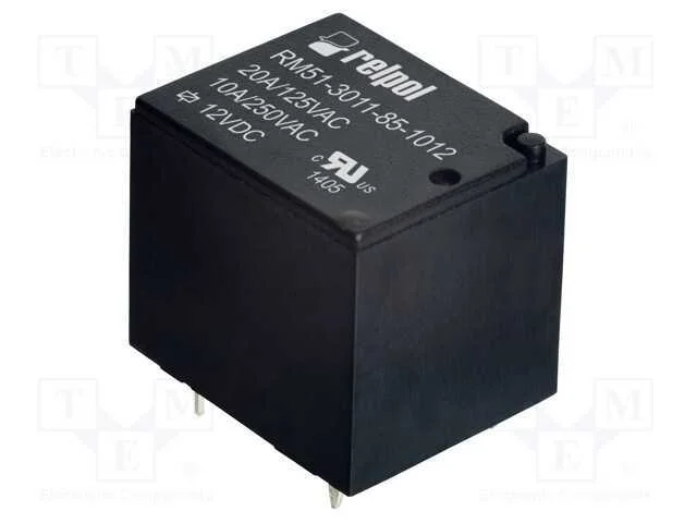 Relé: Eletromagnético, Spdt, Ubobina : 12vdc, 10a, 10a/250vac, Pcb