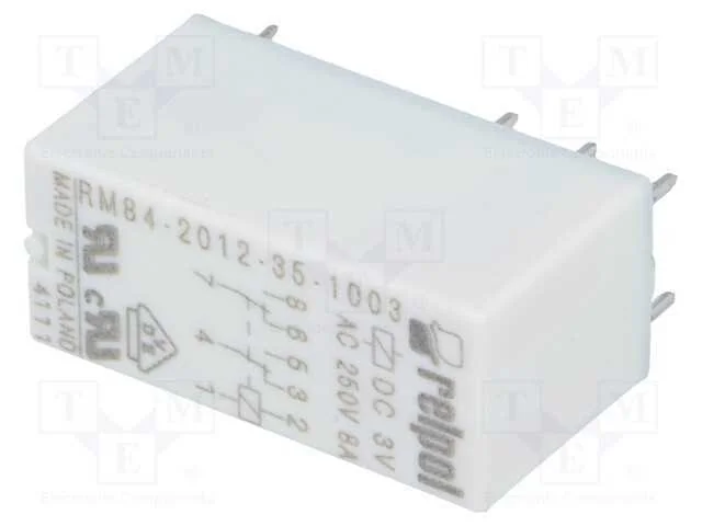 Relé: Eletromagnético, Dpdt, Ubobina : 3vdc, 8a, 8a/250vac, Pcb