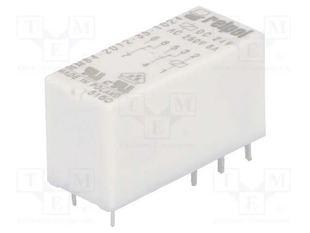 Relé: Eletromagnético, Dpdt, Ubobina : 24vdc, 8a, 8a/250vac, Pcb
