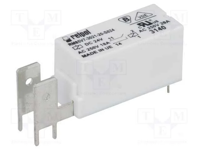 Relé: Eletromagnético, Spst-No, Ubobina : 24vdc, 20a, 20a/250vac