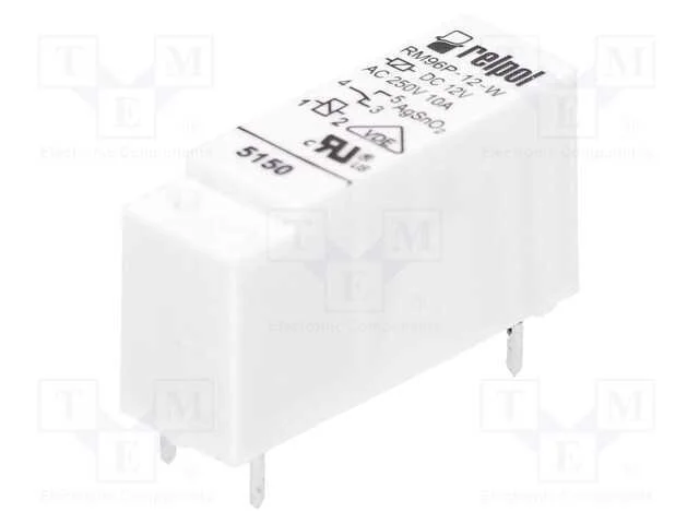 Relé: Eletromagnético, Spdt, Ubobina : 12vdc, 8a, 8a/250vac, Pcb