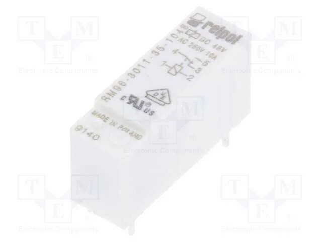 Relé: Eletromagnético, Spdt, Ubobina : 48vdc, 8a, 8a/250vac, Pcb