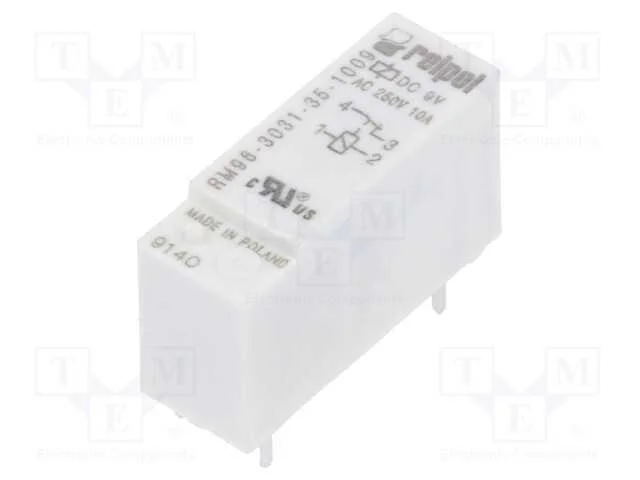 Relé: Eletromagnético, Spst-Nc, Ubobina : 9vdc, 8a, 8a/250vac, Pcb