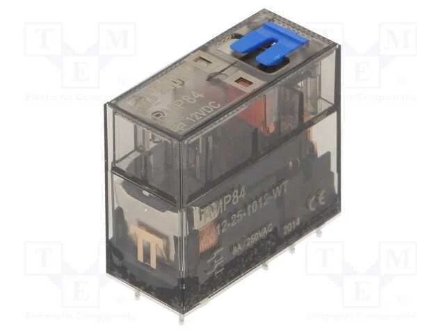 Relé: Eletromagnético, Dpdt, Ubobina : 12vdc, 8a, 8a/250vac, Pcb