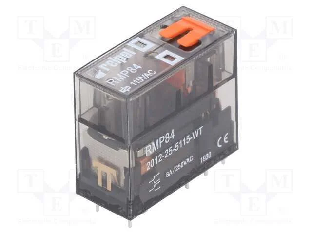 Relé: Eletromagnético, Dpdt, Ubobina: 115vac, 8a, 8a/250vac, Pcb
