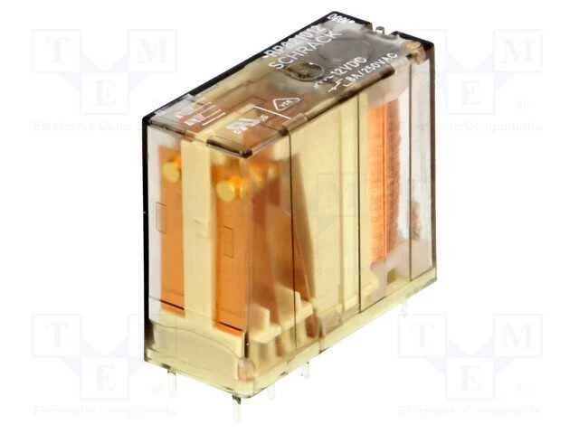 Relé: Eletromagnético, Dpdt, Ubobina : 12vdc, Icontactos Max: 8a