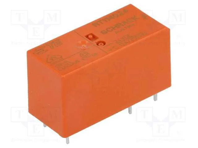 Relé: Eletromagnético, Spdt, Ubobina : 24vdc, Icontactos Max: 12a