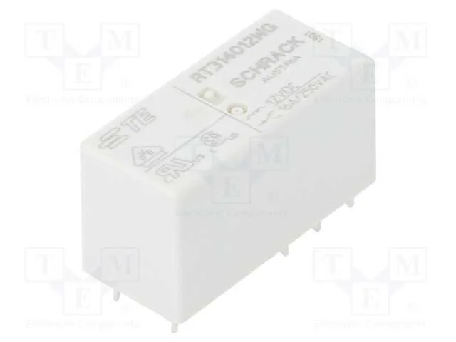 Relé: Eletromagnético, Spdt, Ubobina : 12vdc, Icontactos Max: 16a