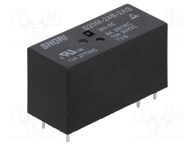 Relé: Eletromagnético, Dpst-No, Ubobina : 24vdc, Miniatura, Pcb