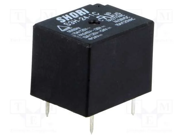 Relé: Eletromagnético, Spdt, Ubobina : 24vdc, Icontactos Max: 15a