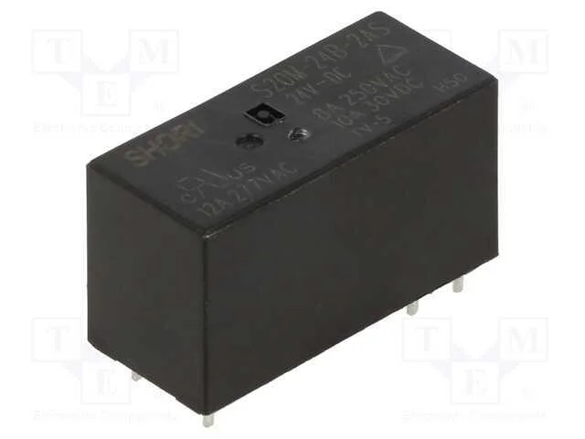 Relé: Eletromagnético, Dpdt, Ubobina : 12vdc, Icontactos Max: 5a