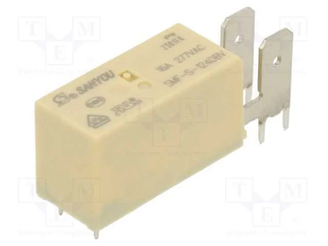 Relé: Eletromagnético, Spdt, Ubobina : 24vdc, Icontactos Max: 16a