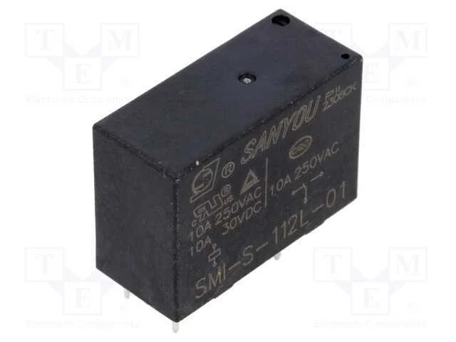 Relé: Eletromagnético, Spdt, Ubobina : 12vdc, Icontactos Max: 12a