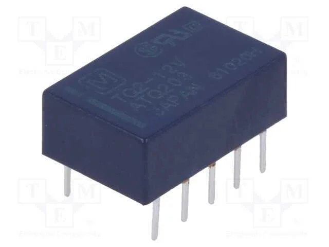 Relé: Eletromagnético, Dpdt, Ubobina : 12vdc, Icontactos Max: 2a