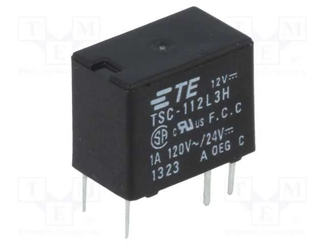 Relé: Eletromagnético, Spdt, Ubobina : 12vdc, Icontactos Max: 1a